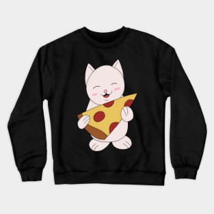 Cat Pizza Time Crewneck Sweatshirt